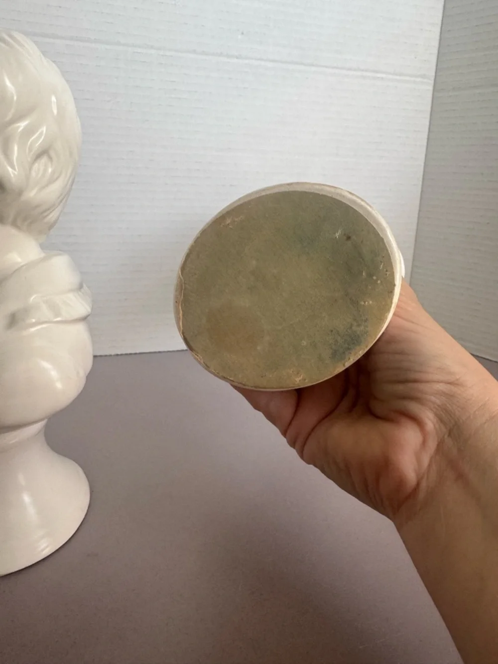 Vintage Ceramic Bust Sculpture Pair - Boy and Girl - Picture 9 of 11